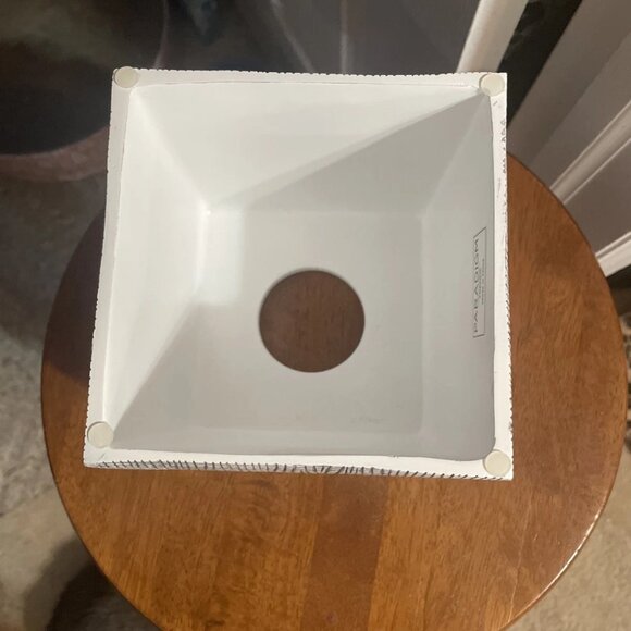 Paradigm Trends Embossed Porcelain Woven Raffia Pattern Tissue Box Cover - Picture 6 of 6